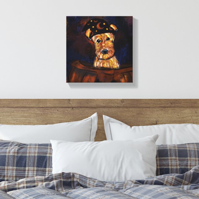 AIREDALE TERRIER CANVASTRYCK (Insitu (sovrum))