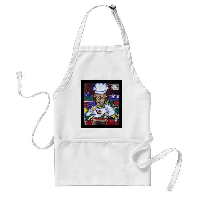 Airedale Terrier Chef Apron Förkläde (Framsidan)