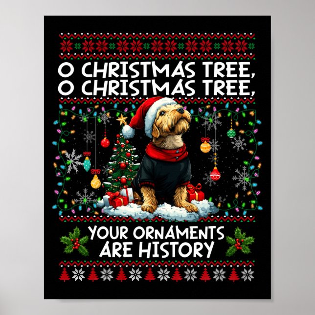 Airedale Terrier Christmas Tree Decorations Dog Lo Poster (Framsidan)