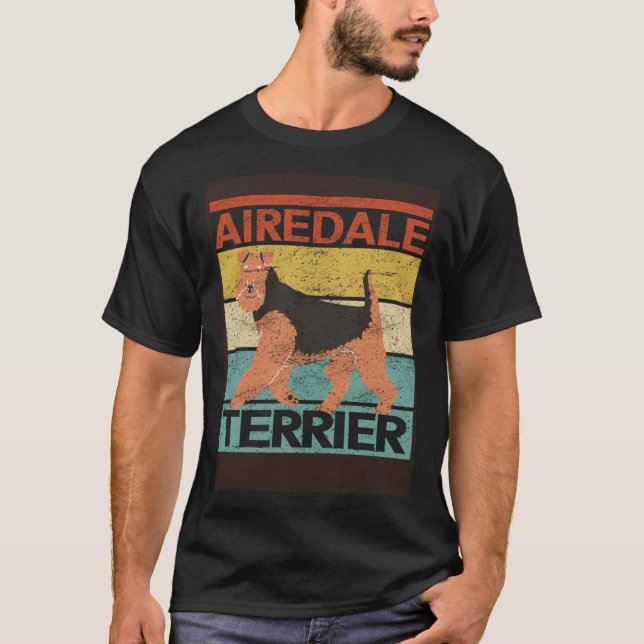 Airedale Terrier Dog Dog Owner Airedale Terrier T Shirt (Framsida)
