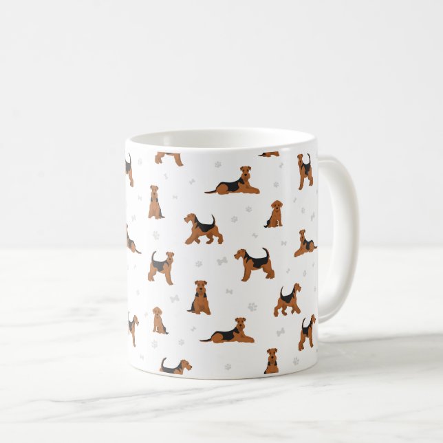 Airedale terrier dog kaffemugg (Framsida höger)