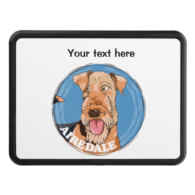 Airedale Terrier Dragkroksskydd (Framsidan)