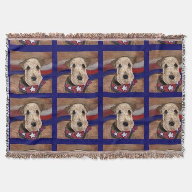 AIREDALE TERRIER FILT (Framsidan)