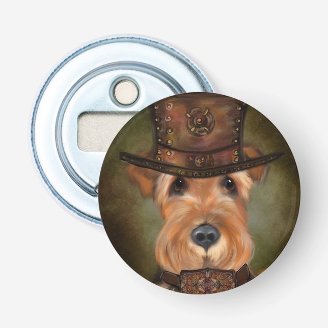 AIREDALE TERRIER FLASKÖPPNARE (Framsidan)