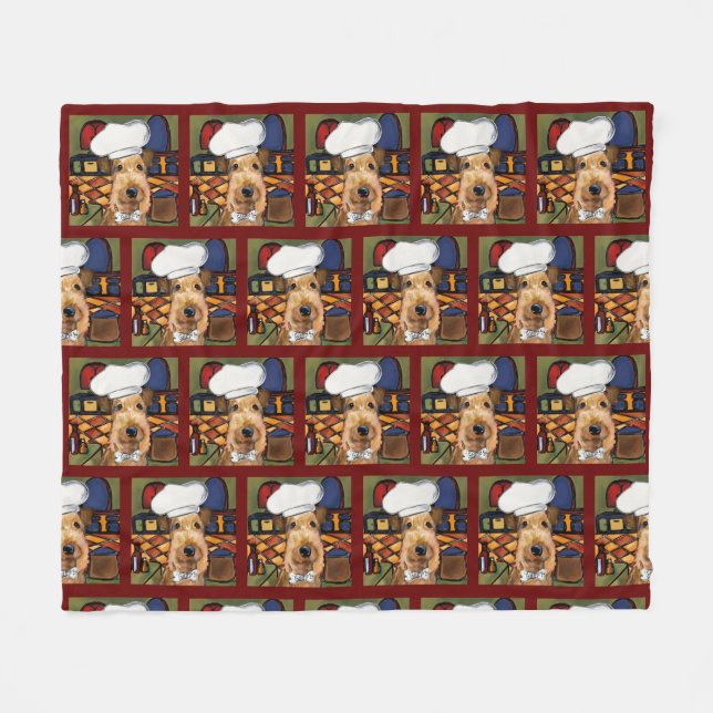 Airedale Terrier Fleecefilt (Framsidan (Horisontell))