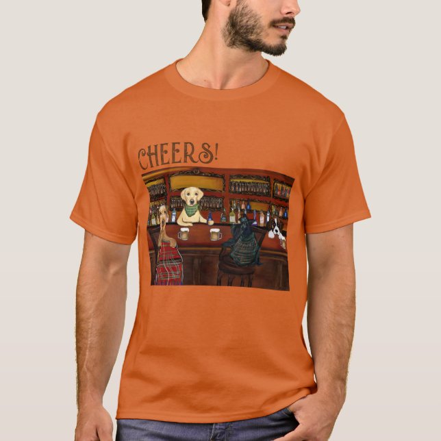 AIREDALE TERRIER & FRIENES T SHIRT (Framsida)