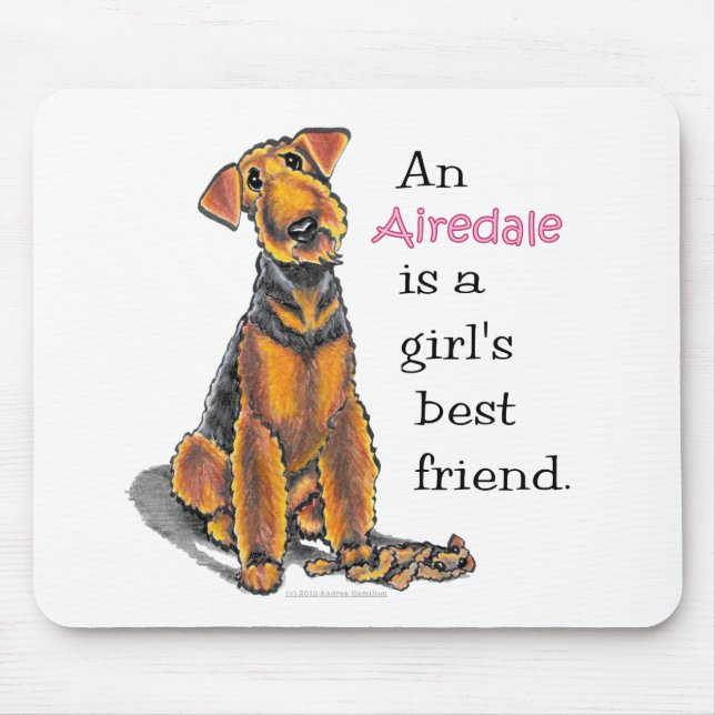 Airedale Terrier Girls Best Friend Musmatta (Framsidan)