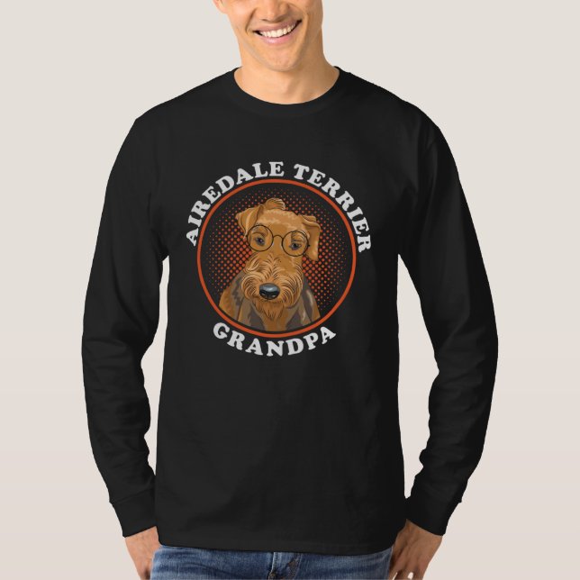 Airedale Terrier Grandpa Dog Owner Airedale Terrie T Shirt (Framsida)