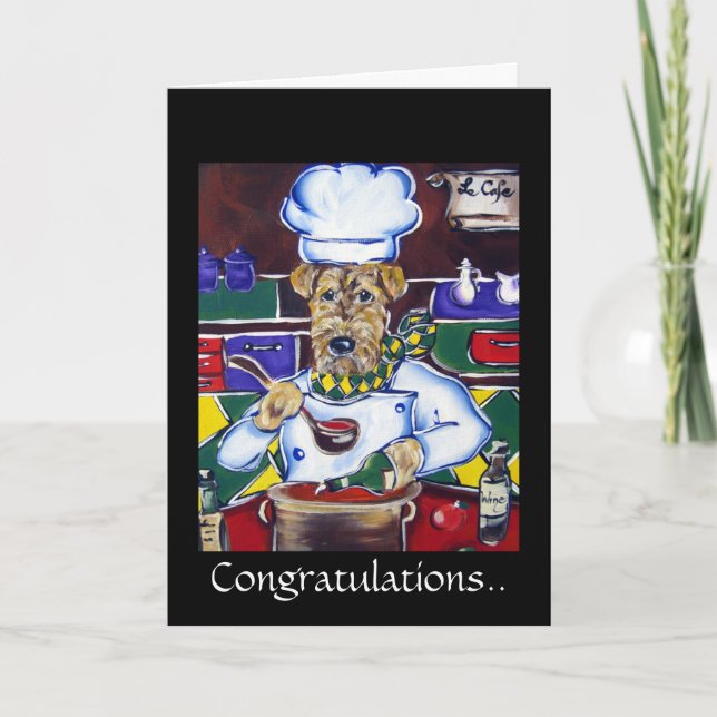 Airedale Terrier, Grattiss Card Kort (Framsida)