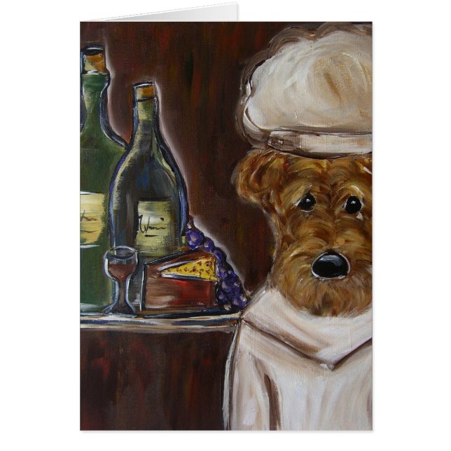 AIREDALE TERRIER HÄLSNINGSKORT (Framsidan)