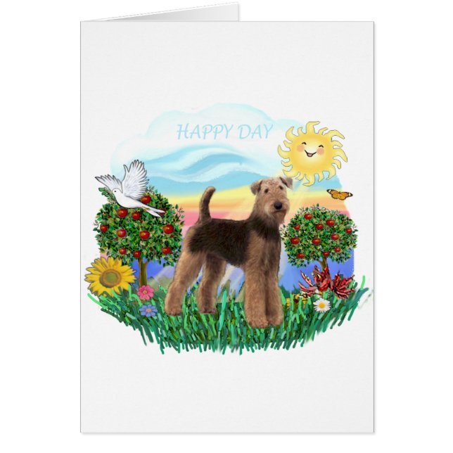 Airedale Terrier Hälsningskort (Framsidan)