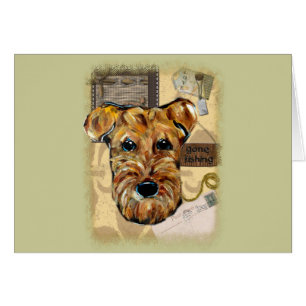AIREDALE TERRIER HÄLSNINGSKORT