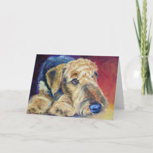 Airedale Terrier-hälsningskort Kort