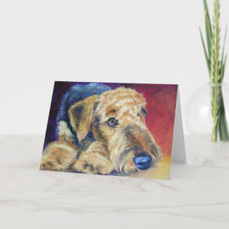 Airedale Terrier-hälsningskort Kort