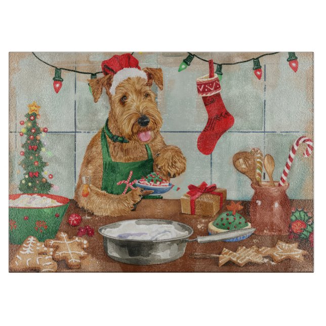 Airedale Terrier Helgdag Baking: God jul (Framsidan)