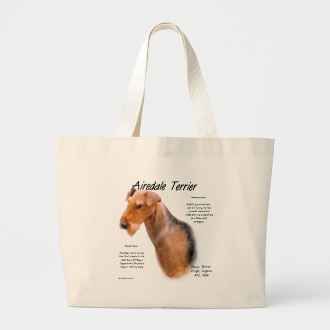 Airedale Terrier Historik Jumbo Tygkasse (Framsidan)