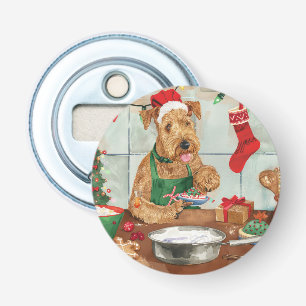 Airedale Terrier Holiday Baking: Festiv jul Flasköppnare