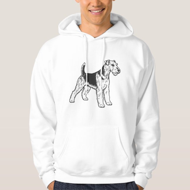 Airedale Terrier Hoodie (Framsida)
