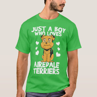 Airedale Terrier Hund älskare Kawaii T Shirt
