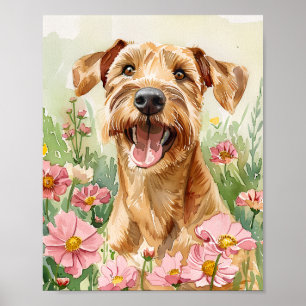 Airedale Terrier Hund Art - Watercolor Wall Print Poster