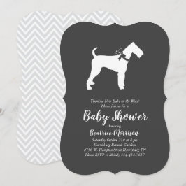 Airedale Terrier Hund Baby Shower Gender Neutral Inbjudningar