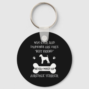 Airedale Terrier-Hund bästa vän Nyckelring