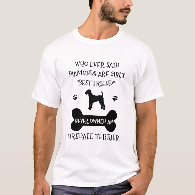 Airedale Terrier-Hund bästa vän T Shirt (Framsida)