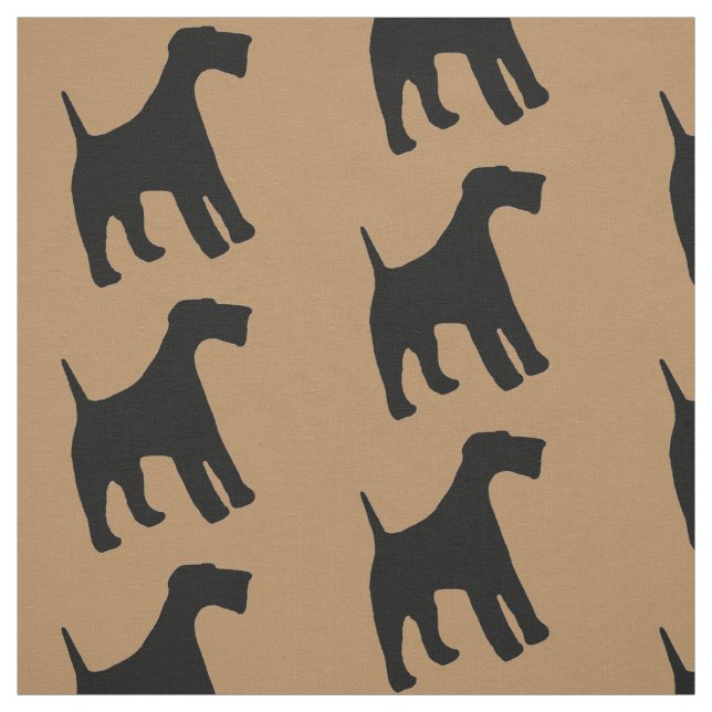 Airedale Terrier Hund Fabric Tyg (Provkarta)