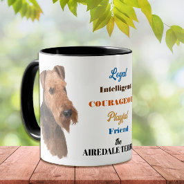 Airedale Terrier Hund Loyal Friend Mugg