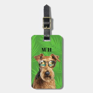 Airedale Terrier Hund Luggage Tag Bagagebricka