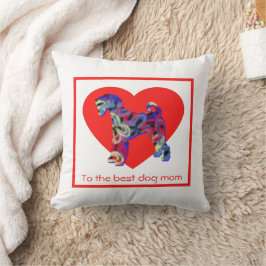 Airedale Terrier Hund Red Heart Mor's Day Kudde
