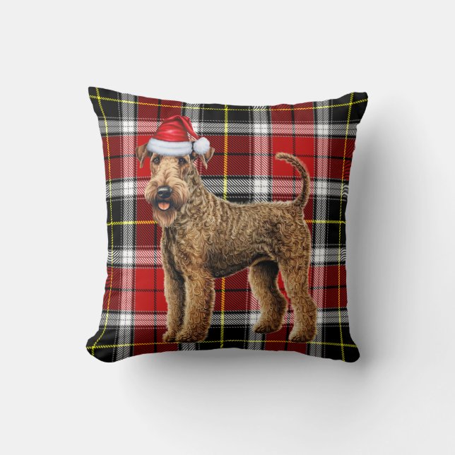 Airedale Terrier Hund Red Play-Helgdag Kudde (Framsida)