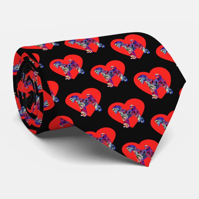Airedale Terrier Hund Red Valentine Day Tie Slips (Rullad)