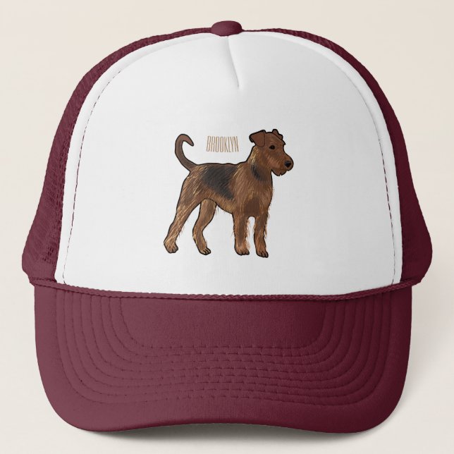 Airedale terrier hund serieillustration keps (Framsida)