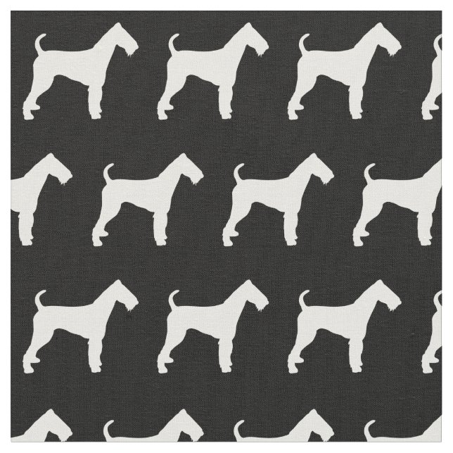 Airedale Terrier Hund Silhouette Pet Tyg (Närbild)