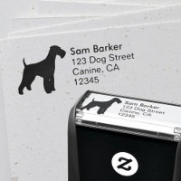 Airedale Terrier Hund Silhouette Returadress
