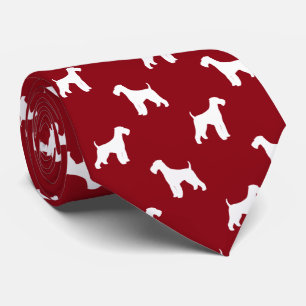 Airedale Terrier Hund Silhouettes Mönster Red Slips