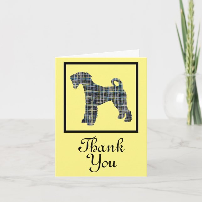 Airedale Terrier Hund Tack Greeting  Kort (Framsida)