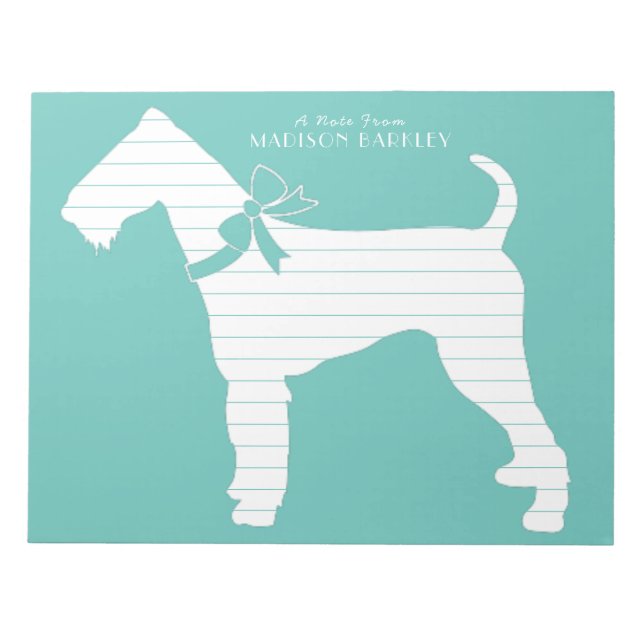 Airedale Terrier Hund Valp Anteckningsblock (Framsida)