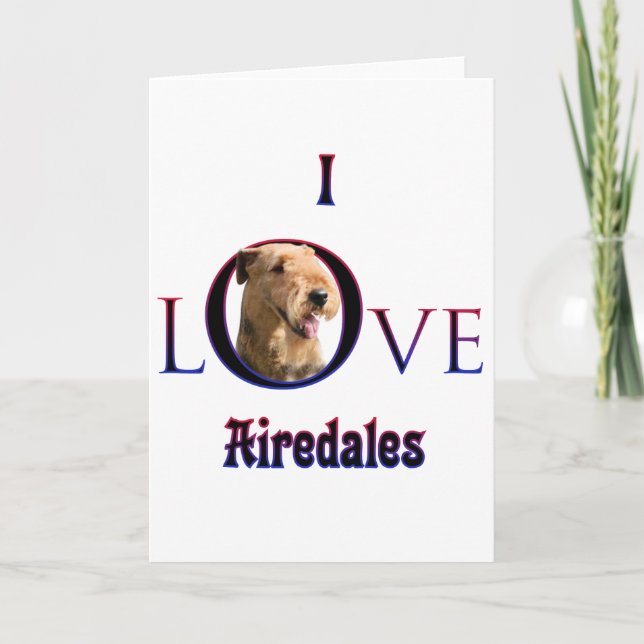 Airedale Terrier I Kärlek Helgkort (Framsida)