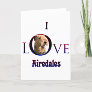 Airedale Terrier I Kärlek Helgkort