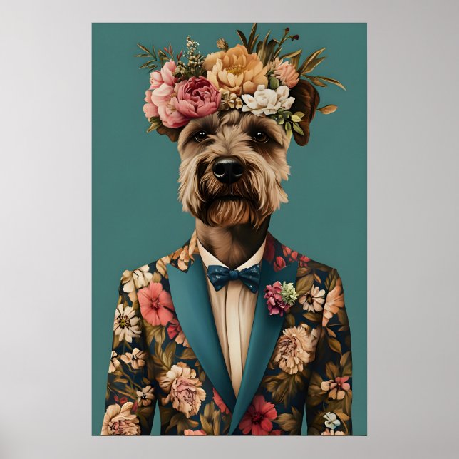 Airedale Terrier In Suit Poster, Airedale Terrier Poster (Framsidan)