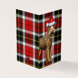 Airedale Terrier Jul Hund med Helgdag Play Kort