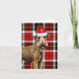 Airedale Terrier Jul Hund Red Play jul Helgkort