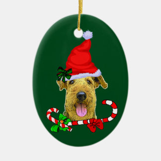 Airedale Terrier-jul Julgransprydnad Keramik