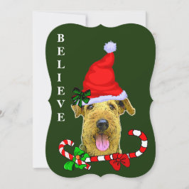 Airedale Terrier-jul Julkort