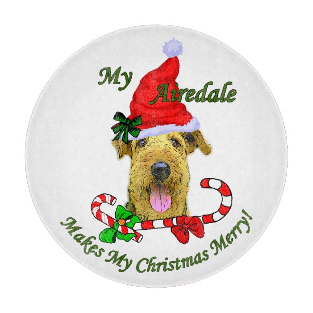 Airedale Terrier jul Merry (Framsidan)