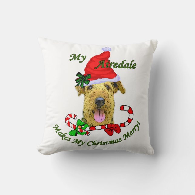 Airedale Terrier jul Merry Kudde (Framsida)