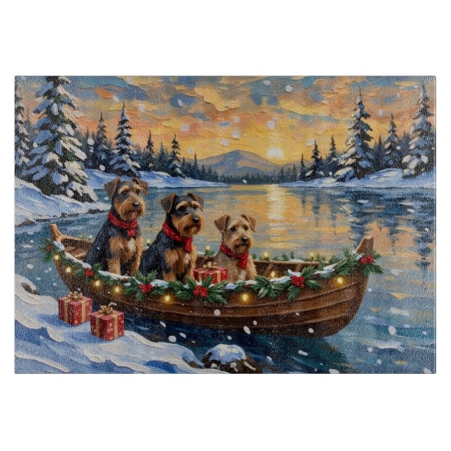 Airedale Terrier Julbåt Högtid (Framsidan)