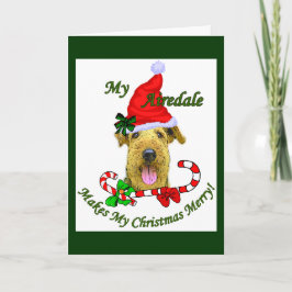 Airedale Terrier-julgåvor Helgkort